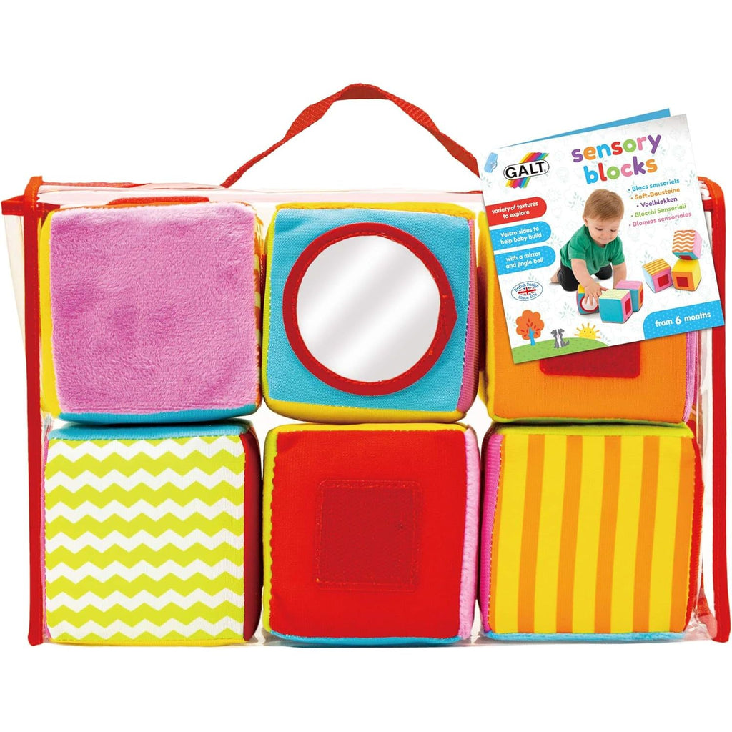 Galt Toys Baby Sensory Soft Blocks Pack of 6 Age- 6 Months & Above