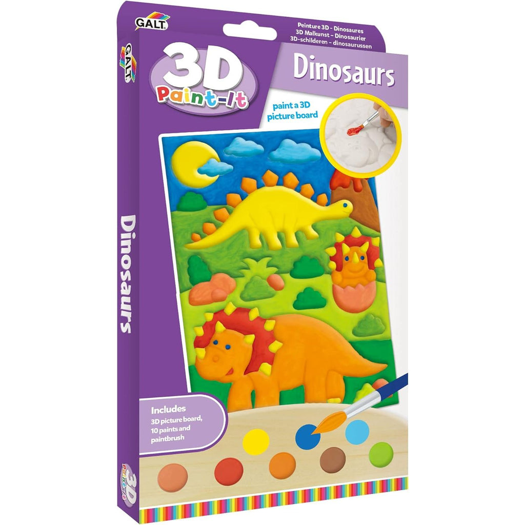Galt Toys Dinosaurs 3D Paint It Activity Set Age- 4 Years & Above