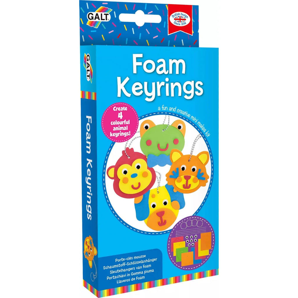 Galt Toys Mini Makes Foam Keyrings Activity Kit Age- 5 Years & Above