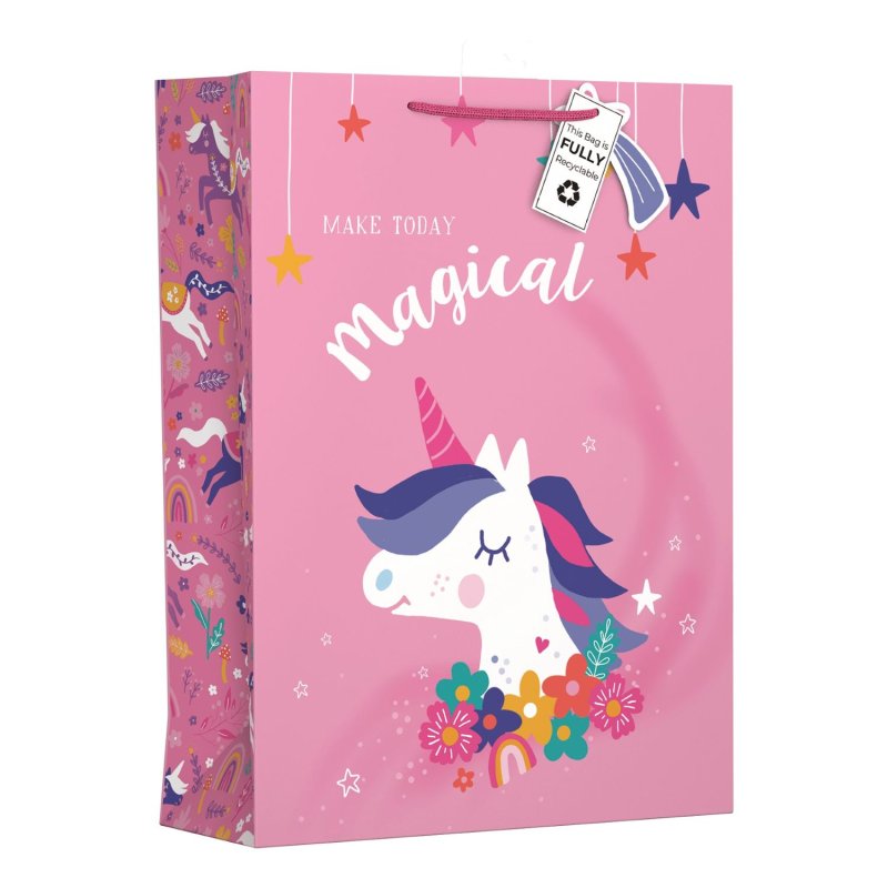 Giftmaker Pink Magical Unicorn Gift Bag XL