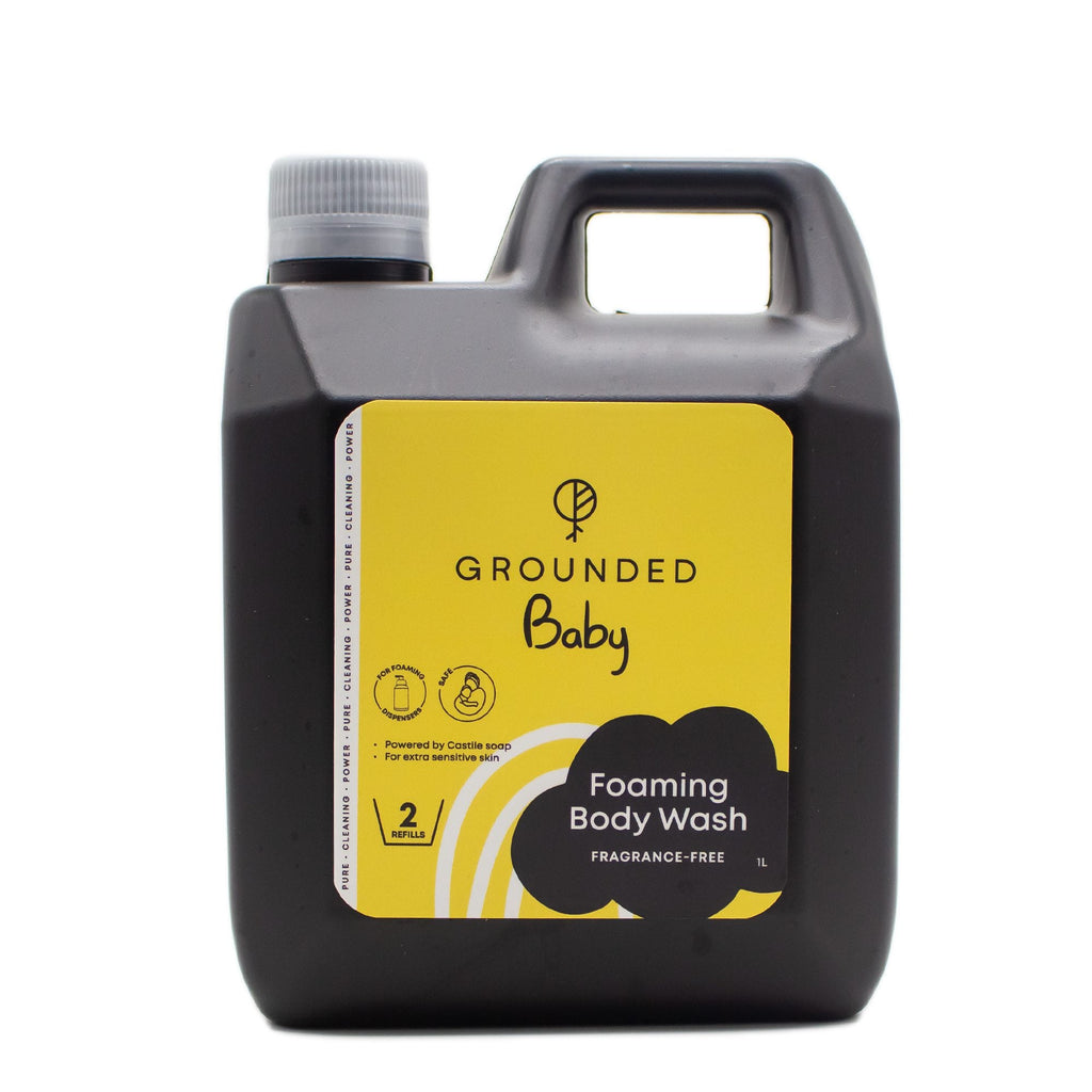 Grounded Baby Foaming Body Wash Fragrance-Free 1 Litre Age- Newborn & Above