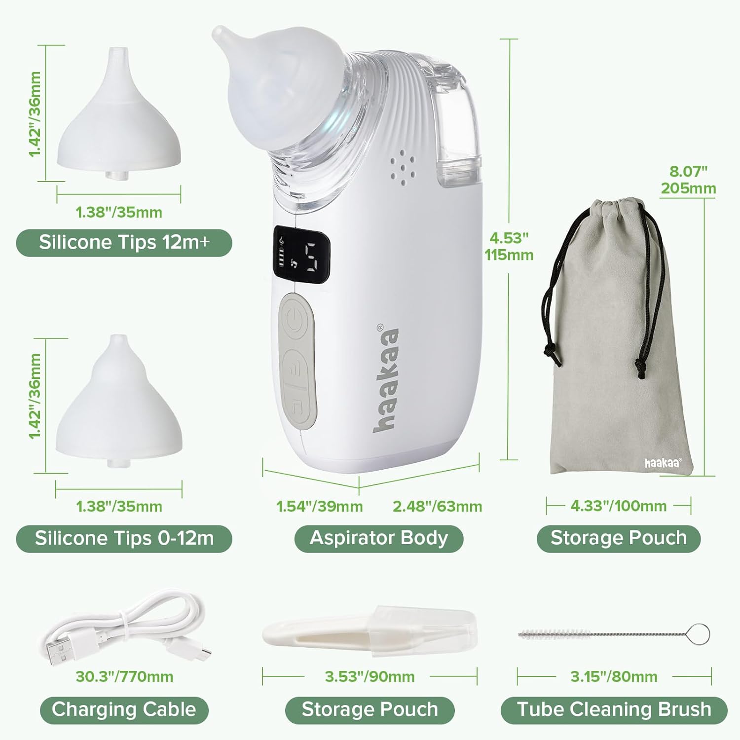 Haakaa 2-in-1 Nasal Aspirator with Sprayer Age- Newborn & Above