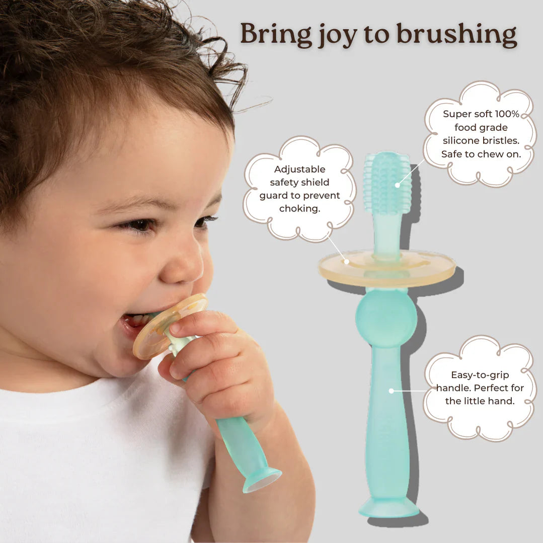 Haakaa 360° Silicone Toothbrush - Banana Age-6 Months & Above