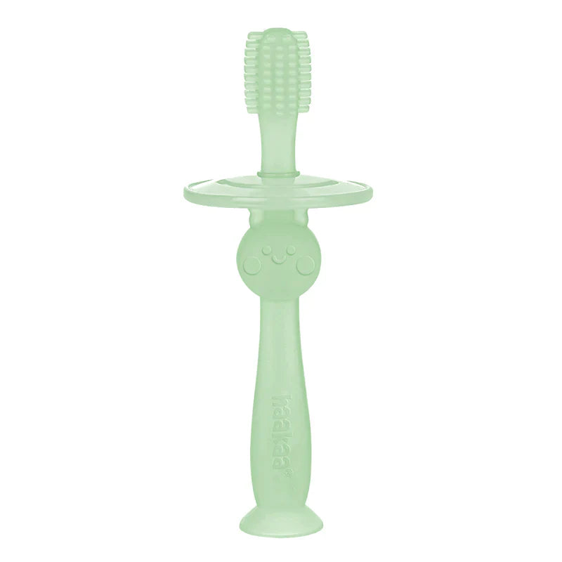 Haakaa 360° Silicone Toothbrush - Lime Age-6 Months & Above