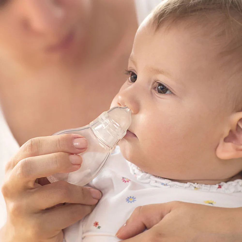 Haakaa Easy-Squeezy Silicone Bulb Syringe - 2 Tips Age- Newborn & Above