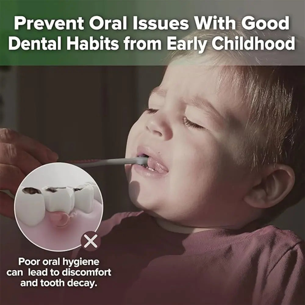 Haakaa Infant Oral Care Kit – Gentle Gum & Teeth Cleaning for Babies Pea Green  Age- Newborn to 12 Months