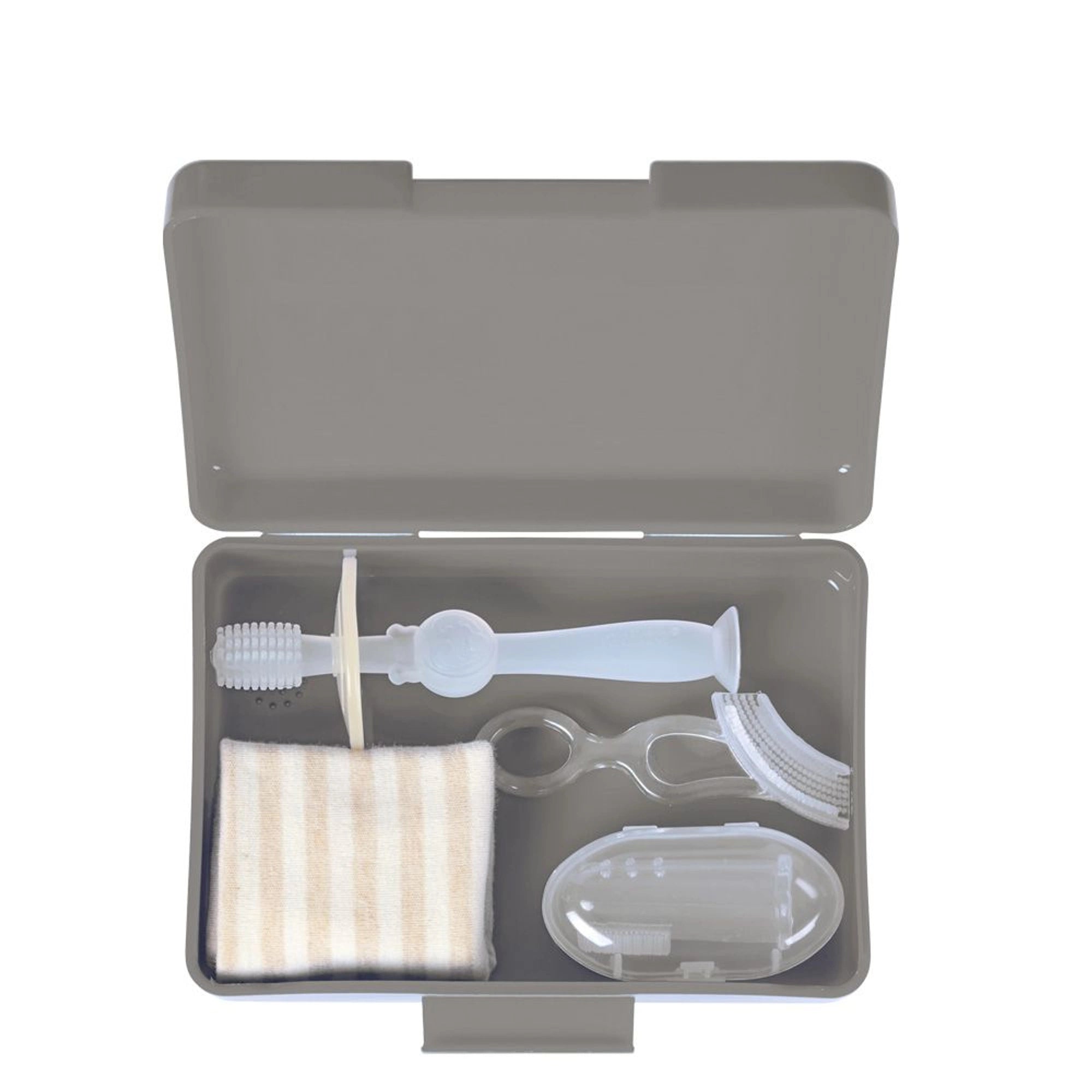 Haakaa Infant Oral Care Kit – Gentle Gum & Teeth Cleaning for Babies  Suva Grey Age- Newborn to 12 Months