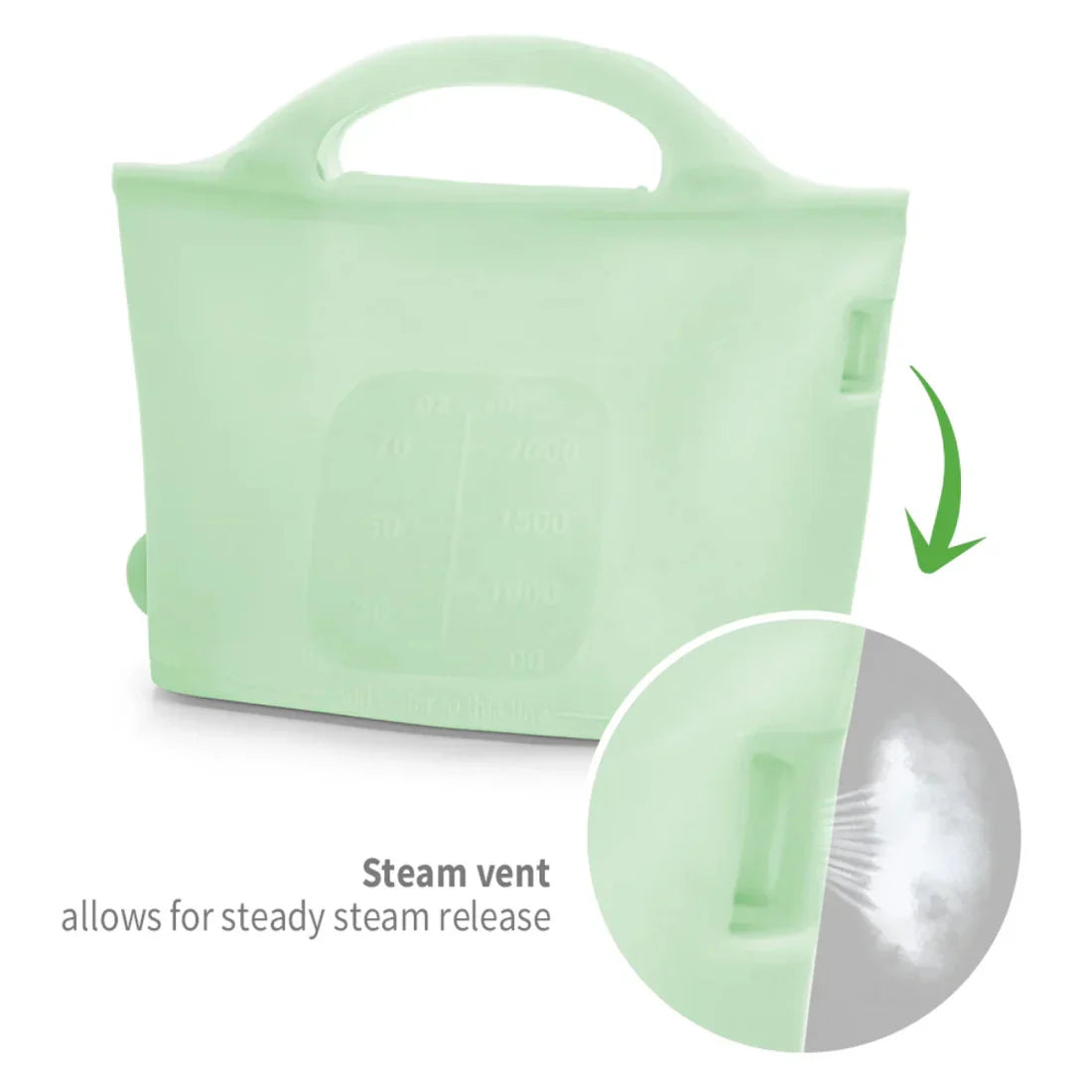 Haakaa Multipurpose Steamer & Steriliser Bag - Lime - 1pc - 2000ml  Age- Newborn & Above