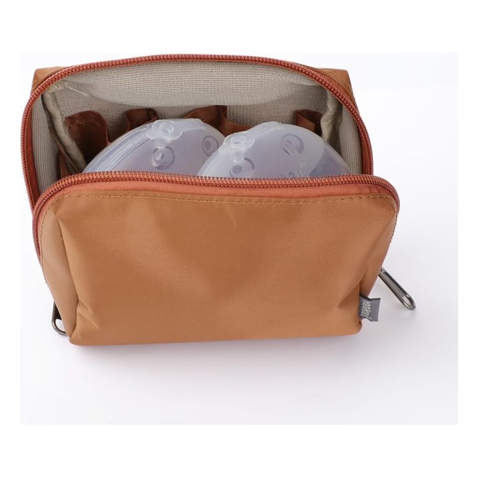 Haakaa Mumz Portable Storage Bag for Feeding Accessories Rust Brown