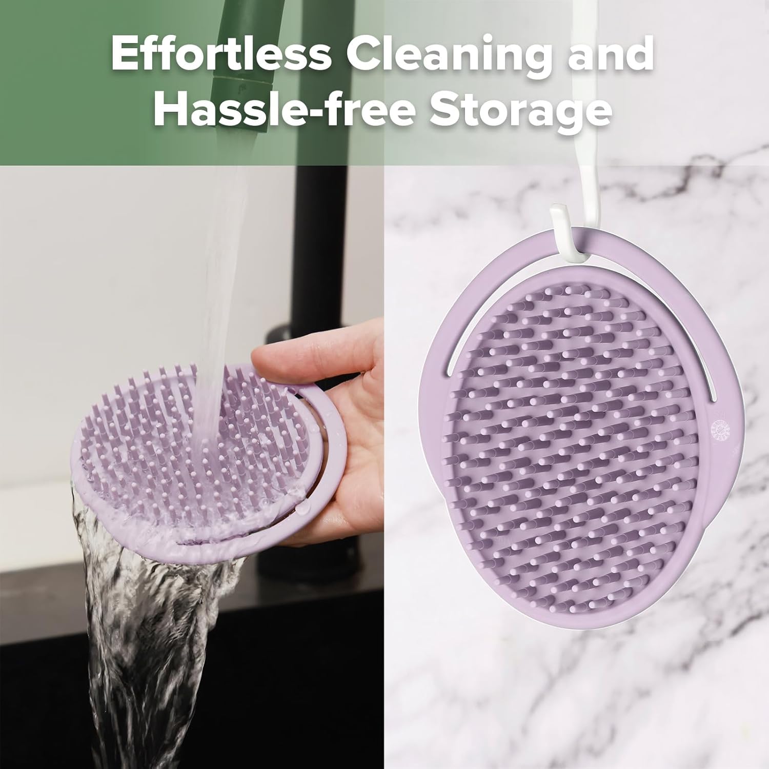 Haakaa Rainbow Baby Silicone Shampoo Brush Lavender Age- Newborn & Above