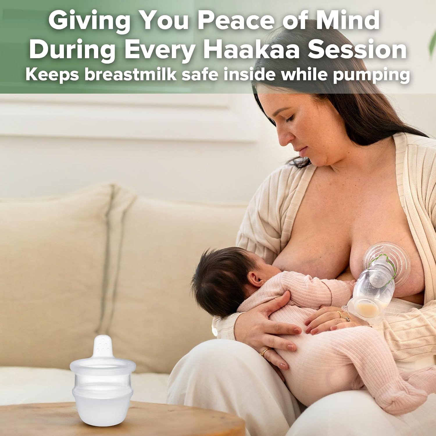 Haakaa Silicone SpillGUARD Insert/Breast Pump Stopper for Saving Precious Breastmilk from Spilling & Wasting, Compatible with All Generations of Haakaa Pumps