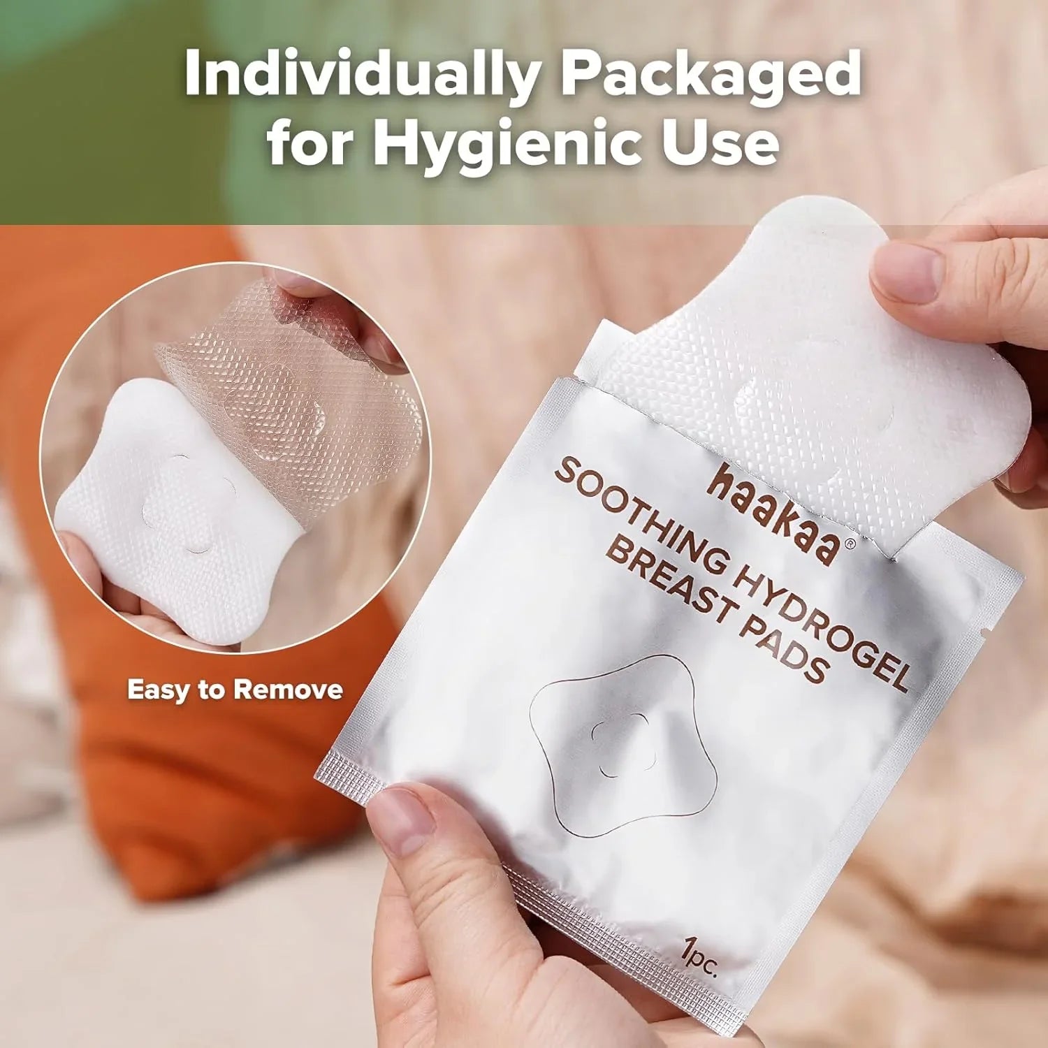 Haakaa Soothing Hydrogel Breast Pads Pack of 8 for Breastfeeding Moms