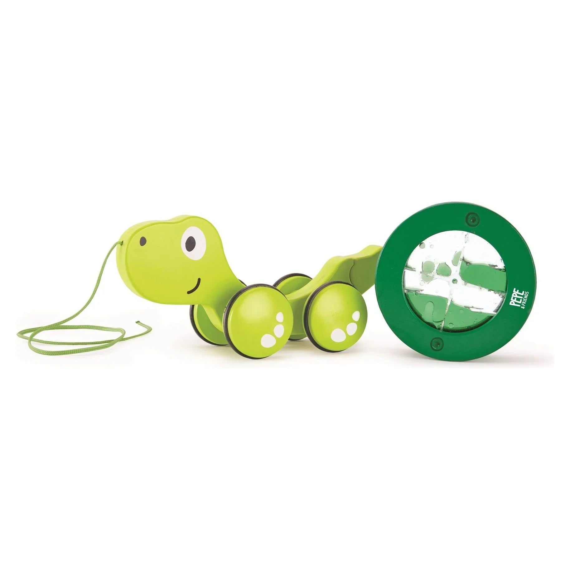 Hape Pepe & Friends Tito Push & Pull Along Toy Green Age- 12 Months & Above