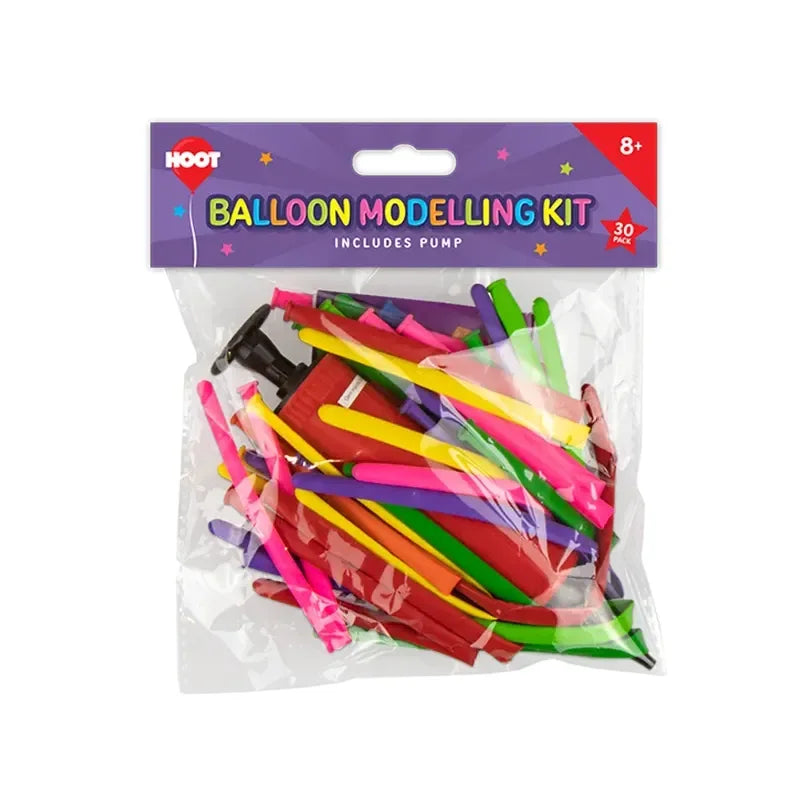Hoot Assorted Colour Balloon Modelling Kit 30 Pack - Peekaboo