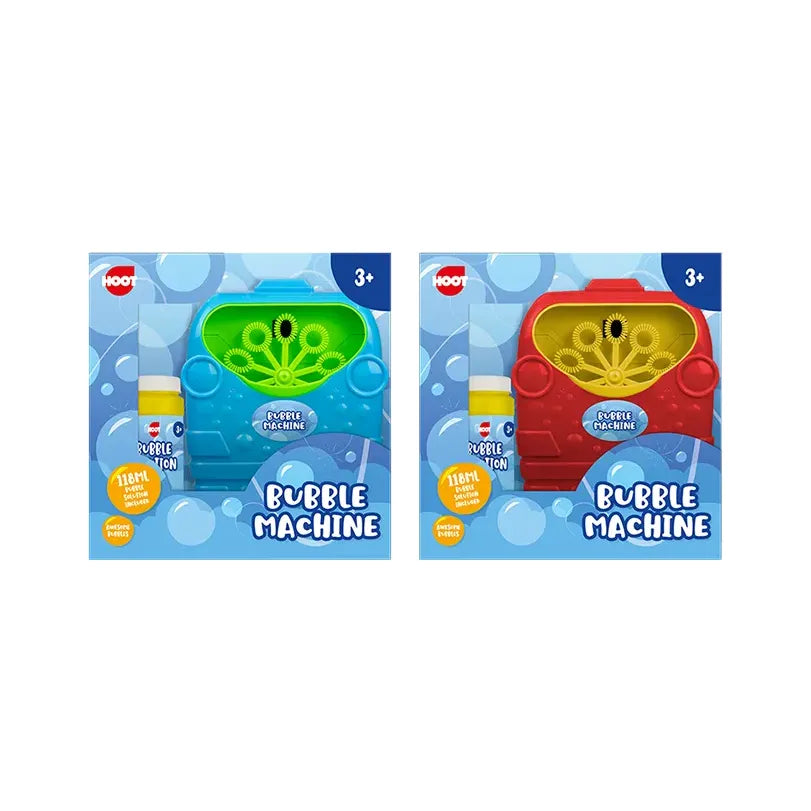 Hoot Battery-Operated Bubble Machine Assorted Colours Age- 3 Years and Above