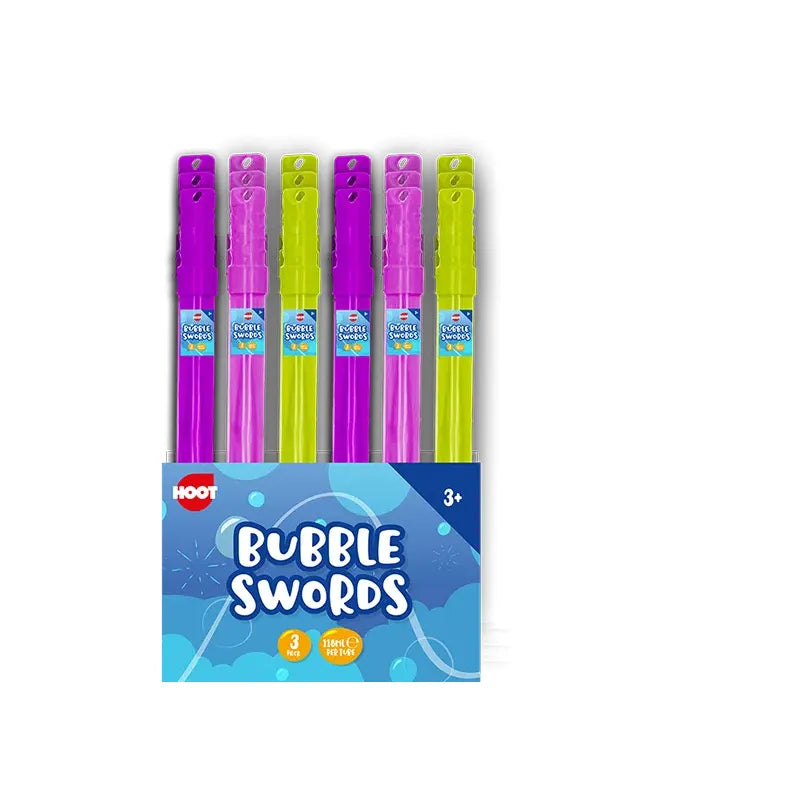 Hoot Bubble Swords 118Ml 3 Pack Cdu Assorted Colours Age- 3 Years and Above