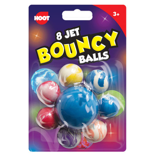 Hoot Jet Bouncy Balls Pack of 8 Age- 3 Years & Above