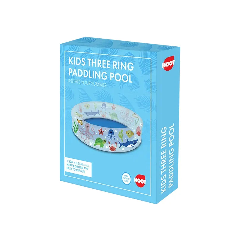 Hoot Kids Three Ring PVC Sea-Life Paddling Pool 122 cm X 25 cm Age- 3 Years & Above