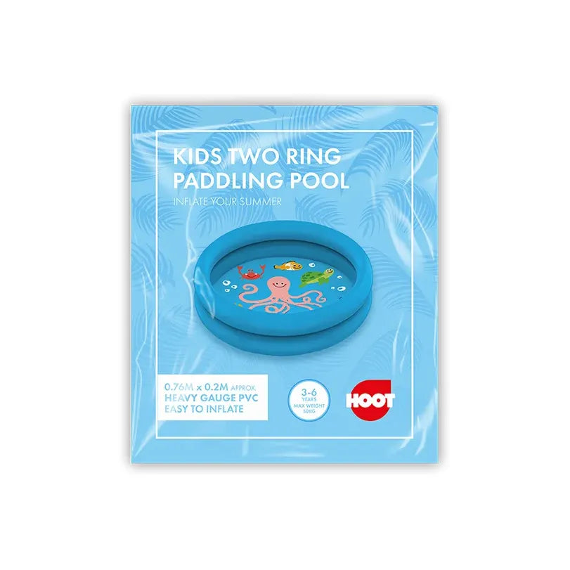 Hoot Kids Two-Ring Sea Animal Paddling Pool 76cm X 20cm Age- 3 Years ...