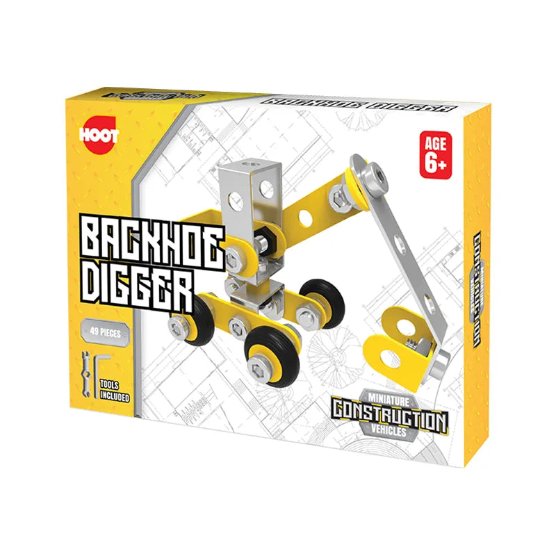 Hoot Miniature Metallic Construction Vehicles CDU Assorted Age- 3 Years & Above