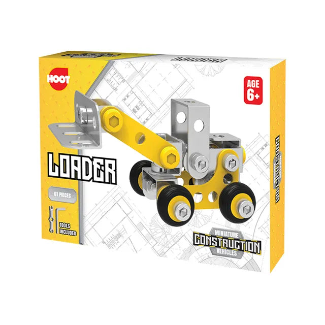 Hoot Miniature Metallic Construction Vehicles CDU Assorted Age- 3 Years & Above