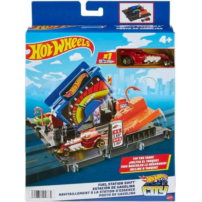 Hot Wheels City Fuel Station Shift Track Set HKX45/HMD53 Multicolor Age ...