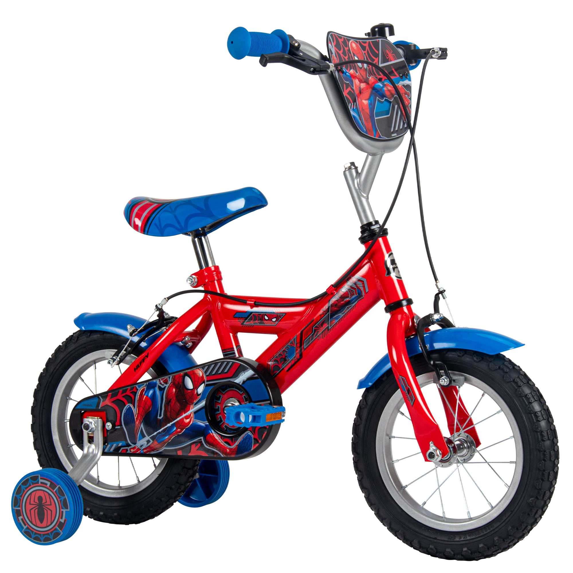 Huffy Marvel SpiderMan 12-Inch Kids Bicycle with Training Wheels Blue/Red 22365W Age- 3 Years to 5 Years