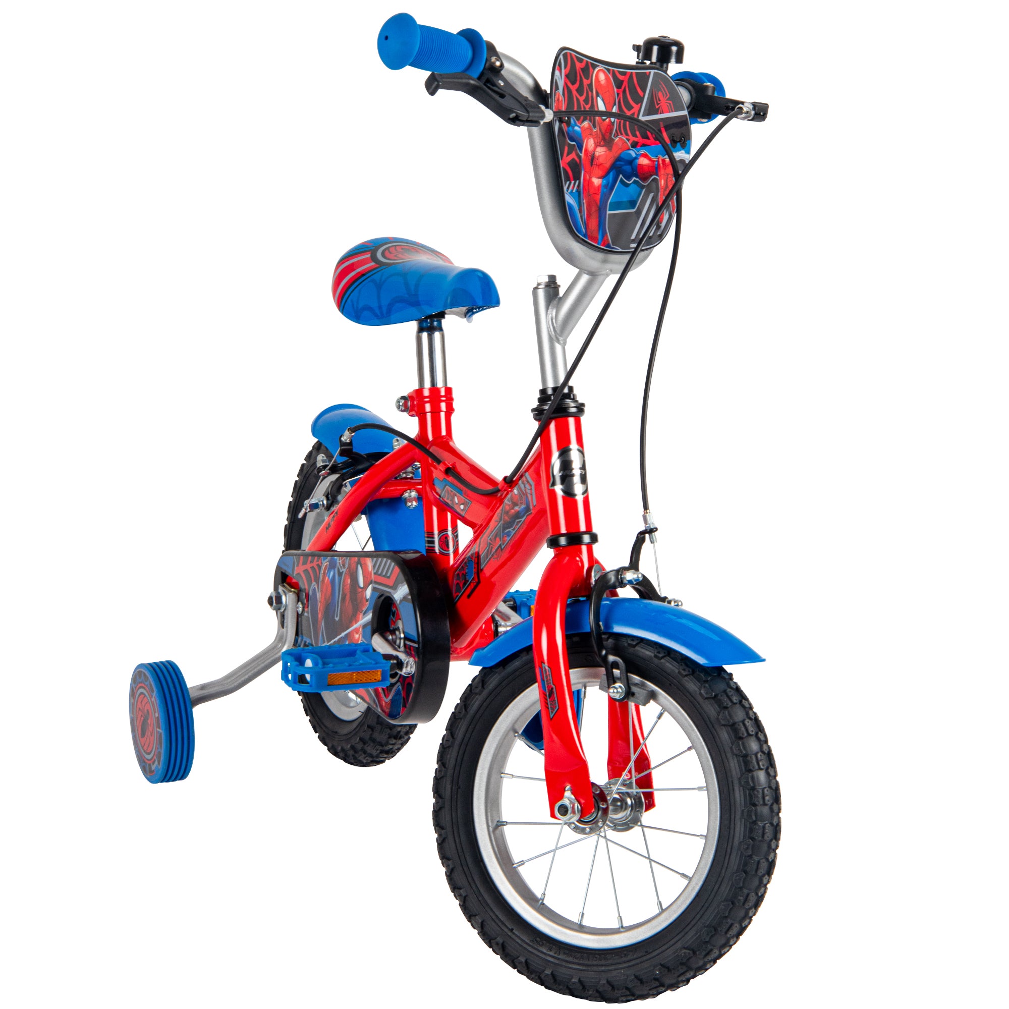 Huffy Marvel SpiderMan 12-Inch Kids Bicycle with Training Wheels Blue/Red 22365W Age- 3 Years to 5 Years