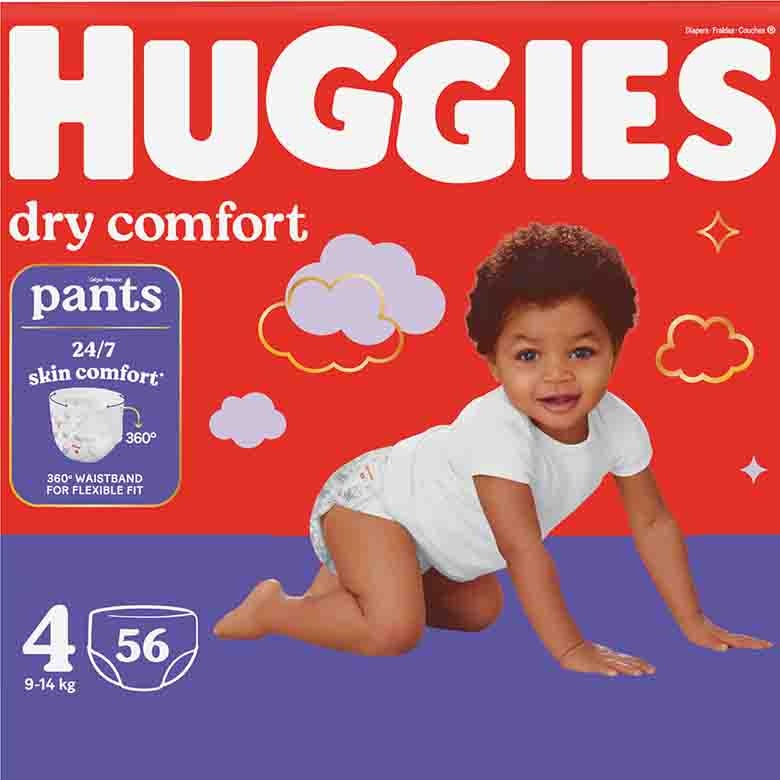 Huggies Dry Comfort Pant Diapers Size 4 10 17kg 56 Pieces
