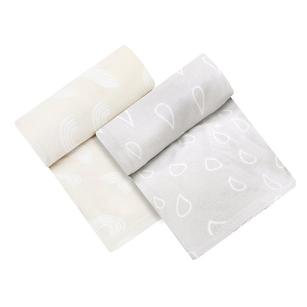 Infancie 2 in a Pack Bamboo Jersey Baby Swaddle Wraps Beige ( 80 x 80 cm) IT4727 Age- Newborn to 12 Months