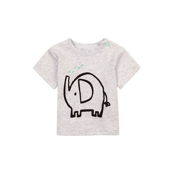 Infancie 3 in a Pack Jungle Themed Baby T-shirts Grey/Blue/White IT11047