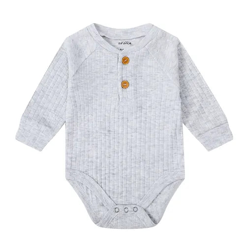 Infancie Baby Ribbed 3-Pc Set of Bodysuit, Leggings & Hat Grey IT4255