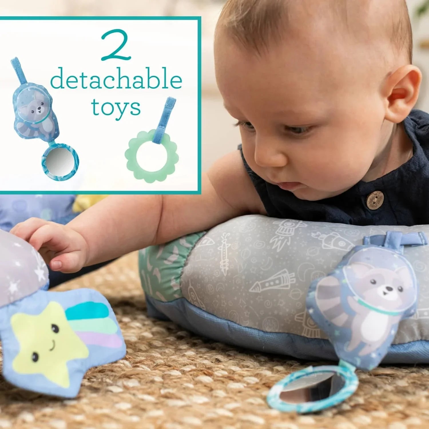 Infantino 2-in-1 Tummy Time & Seated Support Age- Newborn & Above