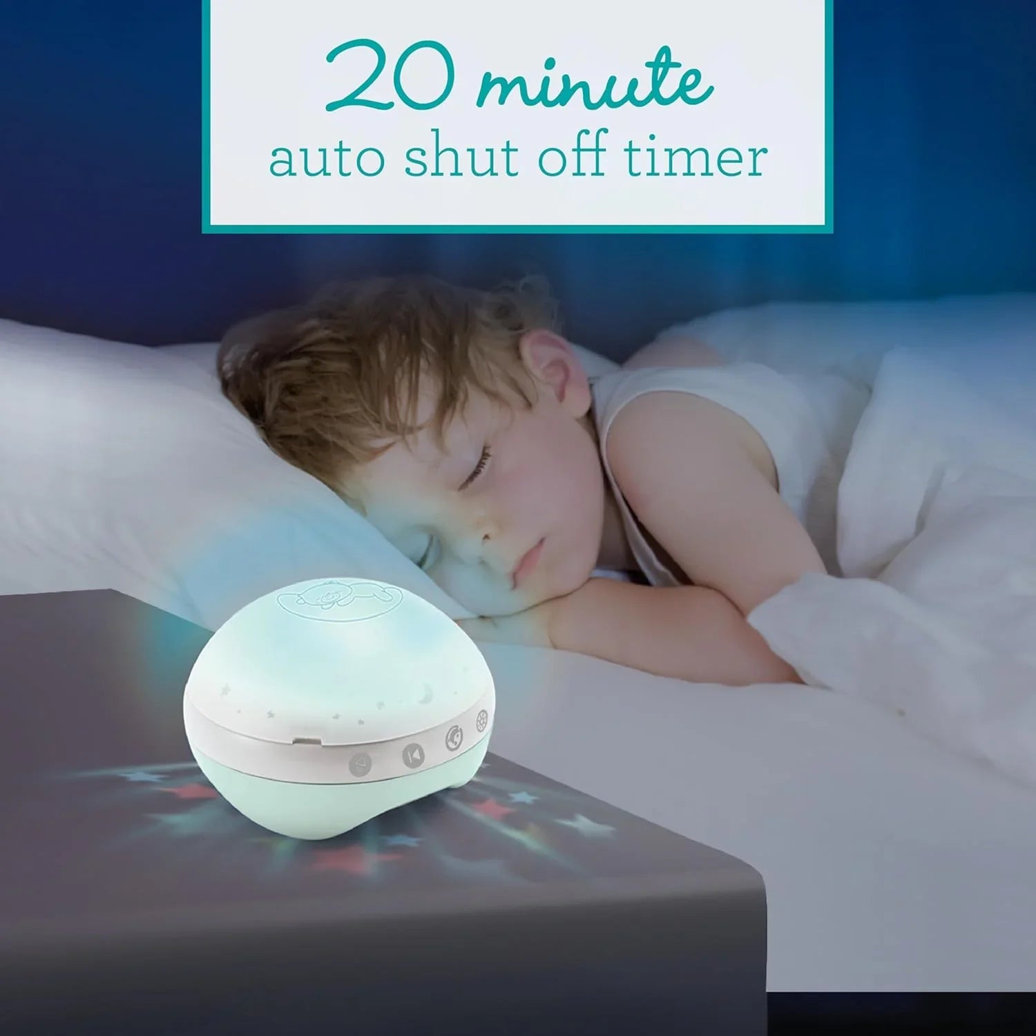 Infantino 3-In-1 Projector Musical Mobile Carousel with Wake-Up Mode to Simulate Daylight, Includes 6 Melodies & 4 Nature Sounds Sage Age- Newborn & Above