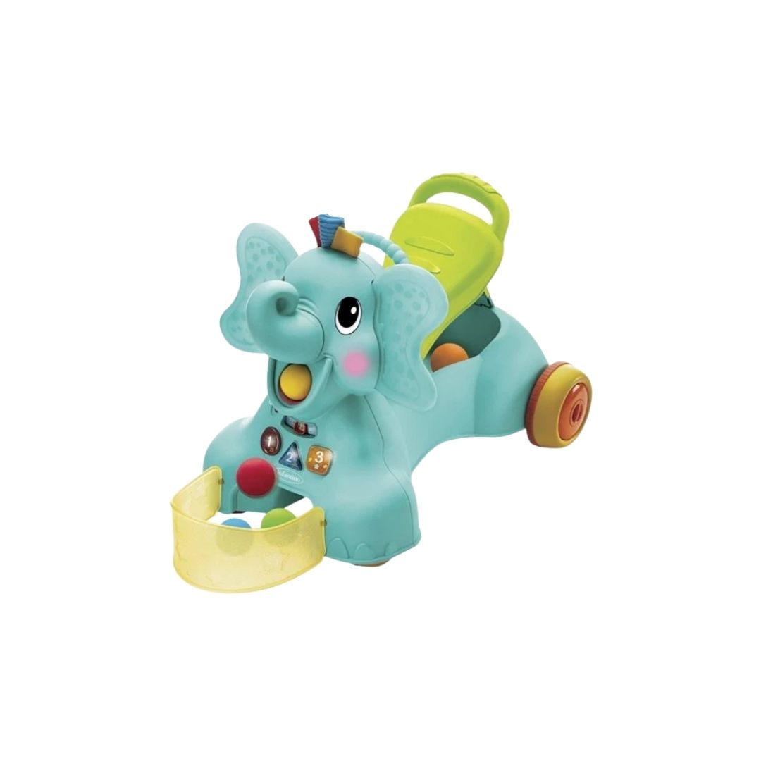 Infantino 3-in-1 Sit, Walk & Ride Elephant Blue Age- 6 Months to 36 ...