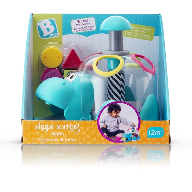 Infantino B-Kids Shape Sorting Hippo Blue Age- 6 Months & Above