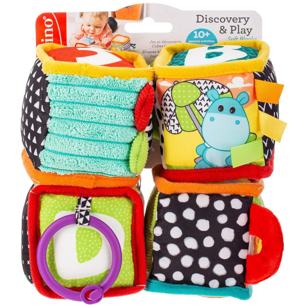 Infantino Baby Discovery & Play Soft Blocks Development Toys Multicolor Age- Newborn & Above