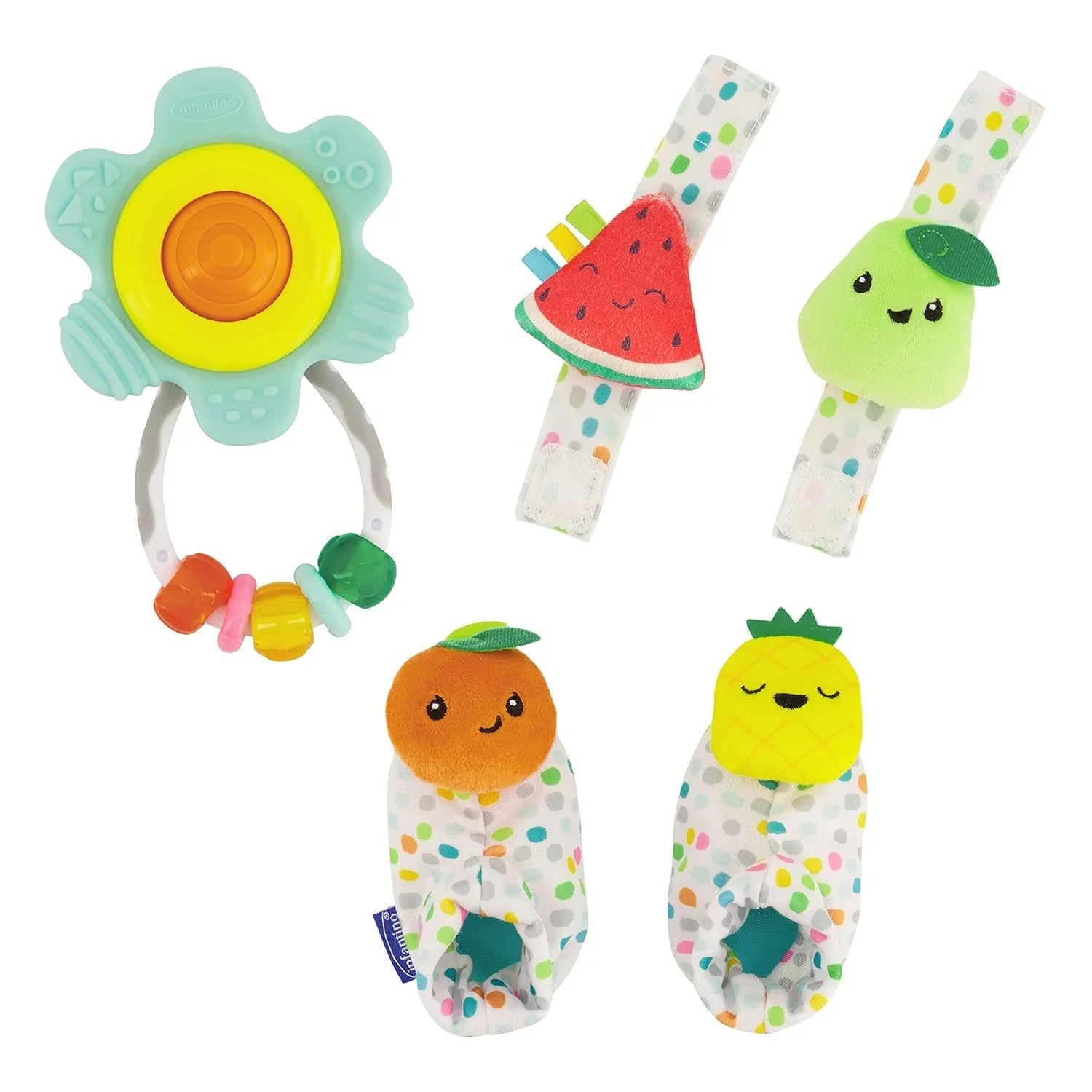 Infantino Baby's 1st Rattle Bundle Gift Set with Wrist Rattles, Foot ...