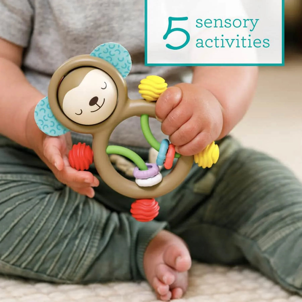 Infantino Busy Lil' Sensory Rattle  Multicolor   Age- Newborn & Above 