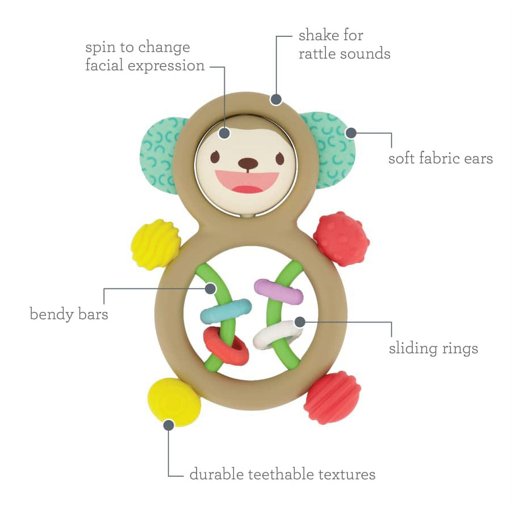 Infantino Busy Lil' Sensory Rattle  Multicolor   Age- Newborn & Above 