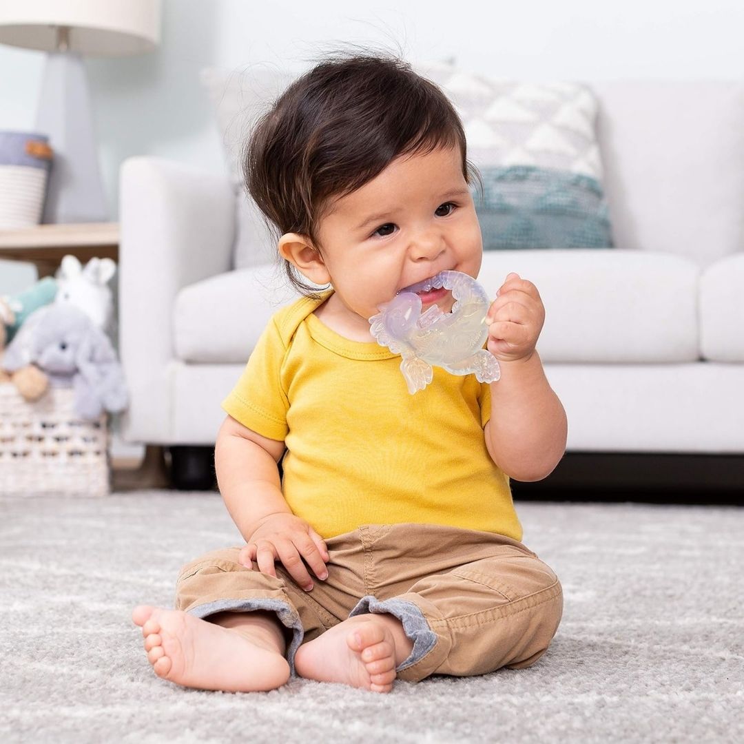 Infantino Crystal Clear 3 Stage Teether Set Multicolor Age- Newborn & Above