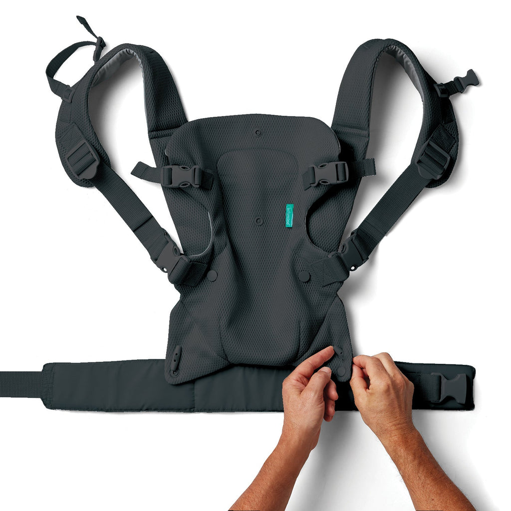 Infantino Flip Advanced 4-In-1 Convertible Baby Carrier Dark Grey Age- Newborn & Above
