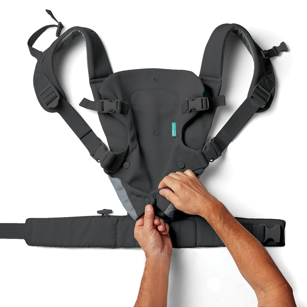 Infantino Flip Advanced 4-In-1 Convertible Baby Carrier Dark Grey Age- Newborn & Above