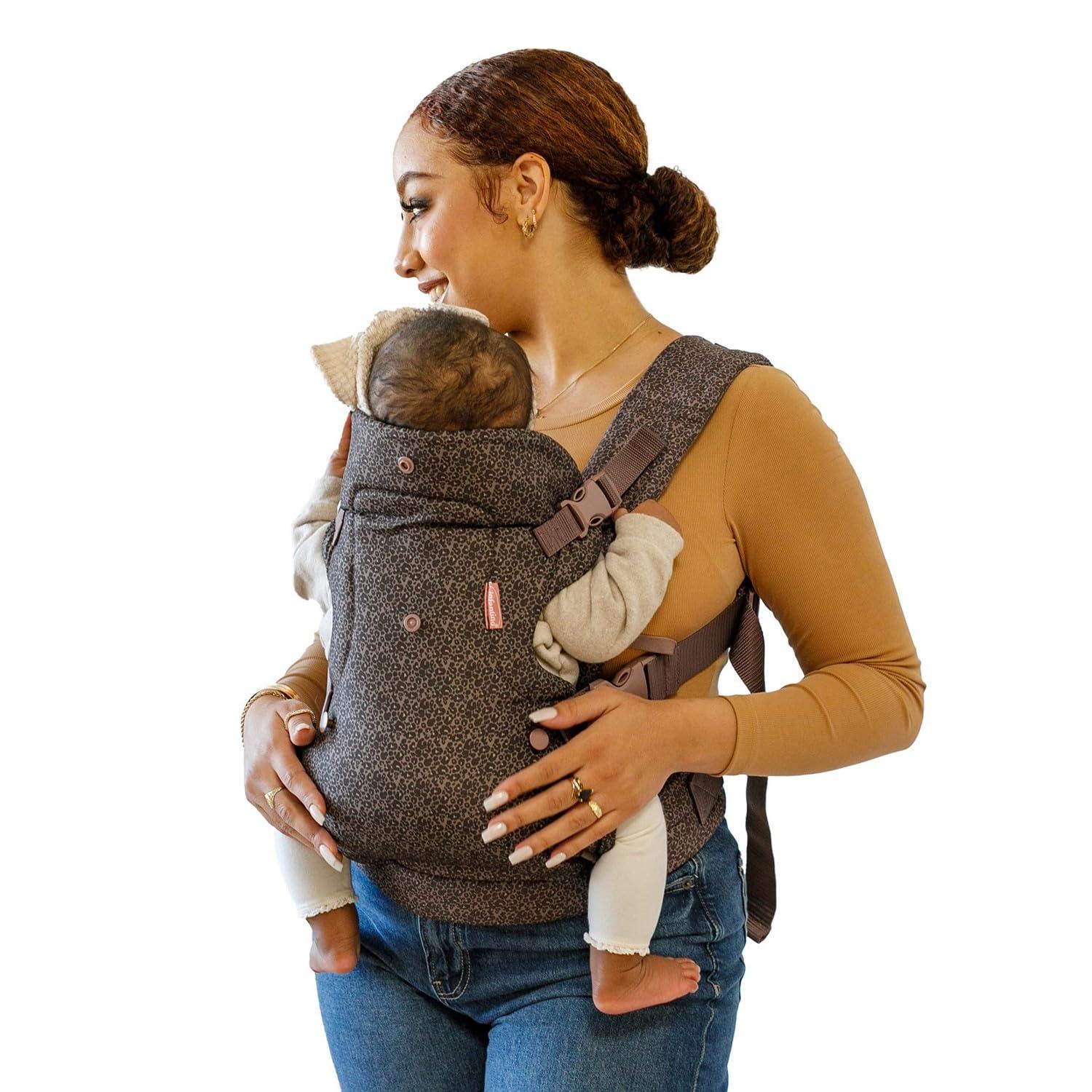 Infantino Flip Advanced 4-In-1 Convertible Baby Carrier Leopard Age- Newborn & Above