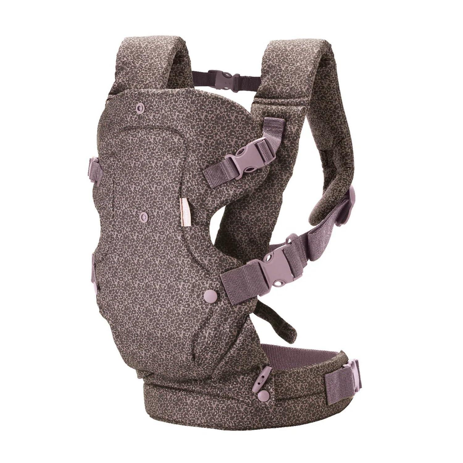Infantino Flip Advanced 4-In-1 Convertible Baby Carrier Leopard Age- Newborn & Above
