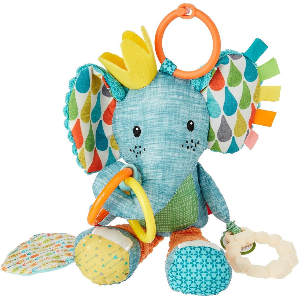 Infantino Go Gaga Playtime Pal Soft Elephant Rattle Multicolor Age- Newborn & Above