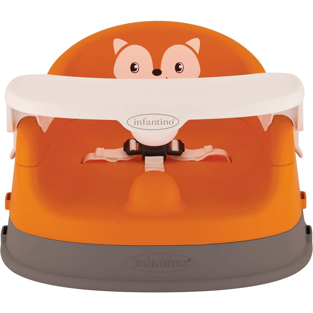 Infantino Grow-With-Me 4-in-1 Feeding Booster Seat Orange Age- 6 Months & Above (Holds upto 30 kg)