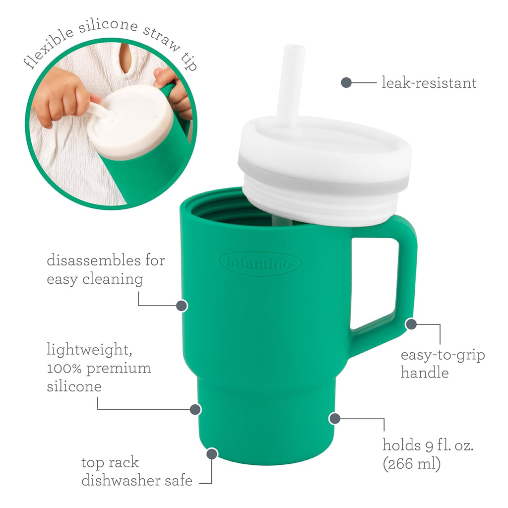Infantino My 1st Tumbler – Adorable Miniature Tumbler with Leak-Resistant Sipper  Alpine Age- 6 Months & Above
