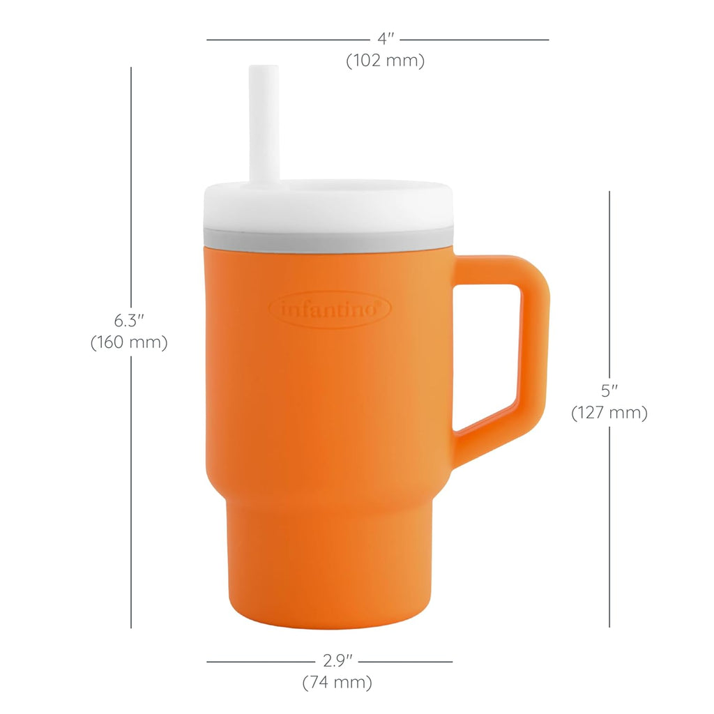 Infantino My 1st Tumbler – Adorable Miniature Tumbler with Leak-Resistant Sipper  Creamsicle Age- 6 Months & Above