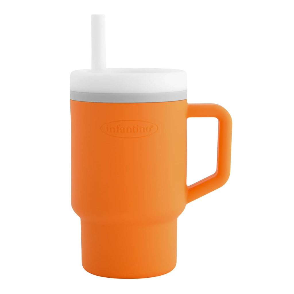 Infantino My 1st Tumbler – Adorable Miniature Tumbler with Leak-Resistant Sipper  Creamsicle Age- 6 Months & Above